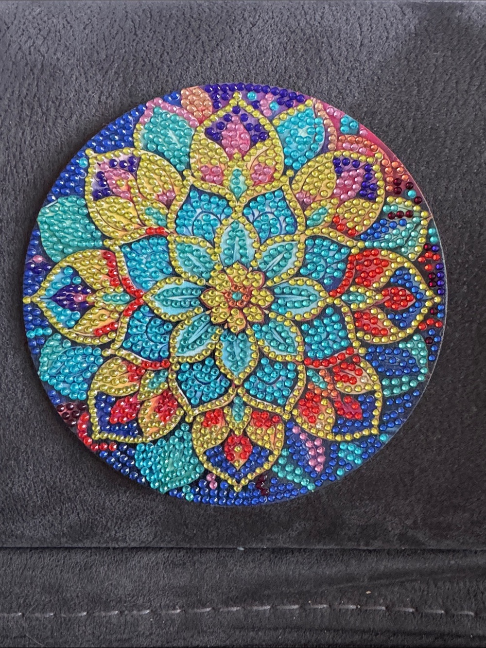 Beaded Mandala Kitchen Trivet Coaster - Vibrant Multicolor